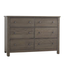 Vaughan Bassett Fundamentals 6 Drawer Dresser in Grey image