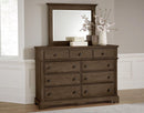 Vaughan-Bassett Heritage 9 Drawer Bureau in Cobblestone Oak