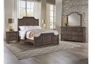 Vaughan-Bassett Maple Road Queen Scallop Bed in Maple Syrup