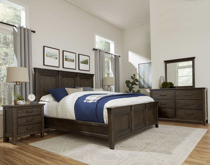 Vaughan-Bassett Passageways Charleston Brown Cal King Mansion Bed in Dark Brown