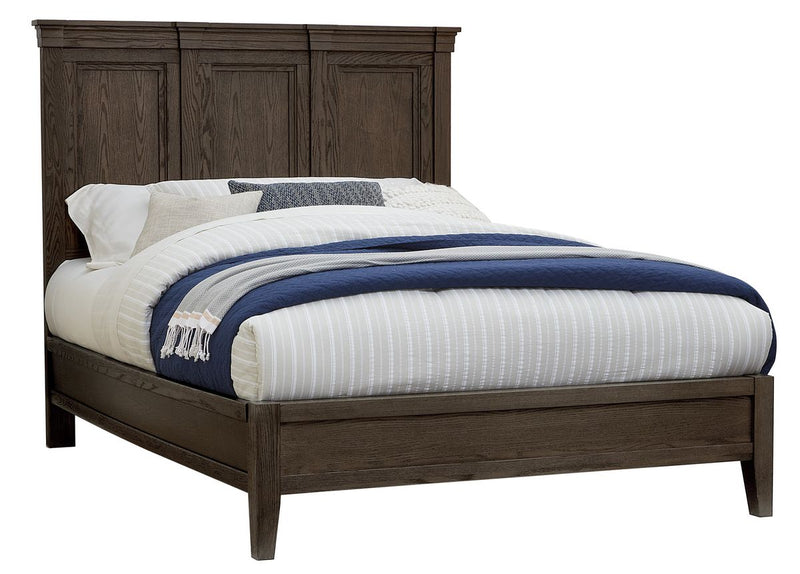 Vaughan-Bassett Passageways Charleston Brown Cal King Mansion Bed with Low Profile Footboard in Dark Brown image