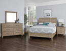 Vaughan-Bassett Passageways Deep Sand Cal King Louvered Bed with Low Profile Footboard in Medium Brown