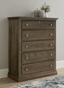 Vaughan Bassett Carlisle 5 Drawer Chest in Dark Sable