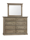 Vaughan Bassett Carlisle 8-Drawer Dresser in Natural Grey