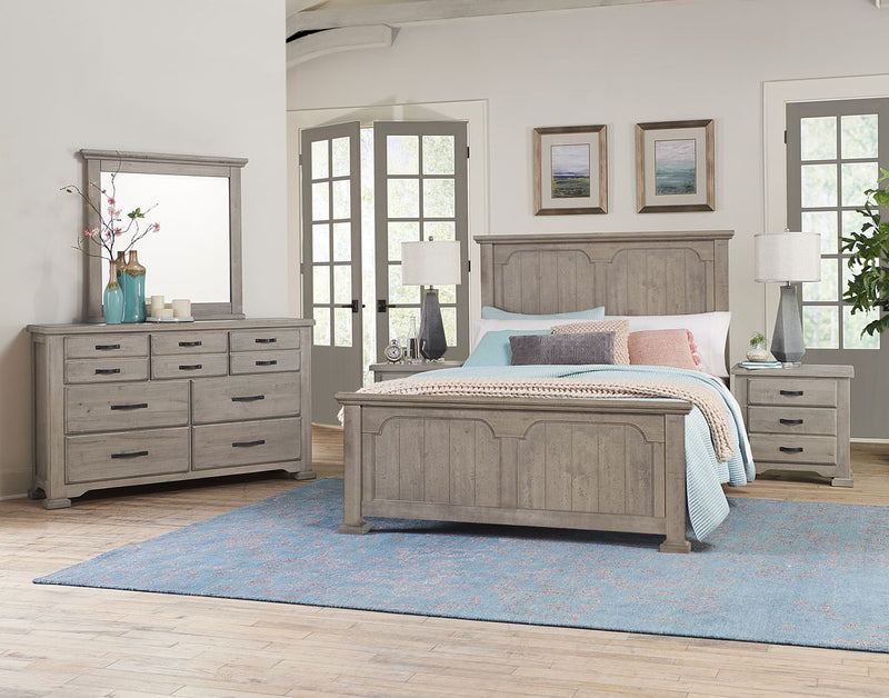 Vaughan-Bassett Joinery 6 Drawer Dresser in Washed White Oak