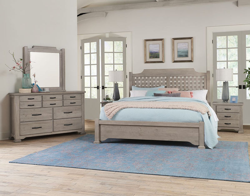 Vaughan-Bassett Joinery 6 Drawer Dresser in Washed White Oak