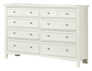 Vaughan-Basset Bonanza 8-Drawer Triple Dresser in White