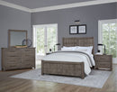 Vaughan Bassett Dovetail King Board and Batten Bed in Mystic Grey