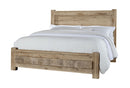 Vaughan Bassett Dovetail Cal King Poster Bed with 6x6 Footboard in Sun Bleached White image