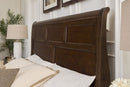Vaughan Bassett Vista Queen Sleigh Storage Bed in Warm Cherry