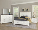 Vaughan Bassett Yellowstone King Panel Storage Bed in White & Buckskin