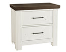 Vaughan Bassett Yellowstone 2 Drawer Nightstand in White & Buckskin image