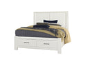 Vaughan Bassett Yellowstone King Panel Storage Bed in White & Buckskin image