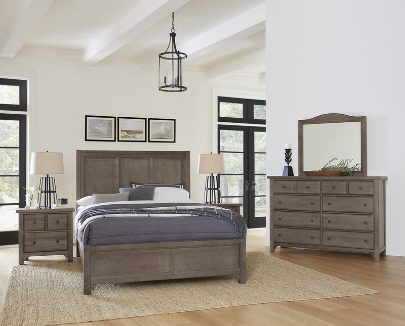 Vaughan Bassett Cool Farmhouse Panel Queen Bed in Grey