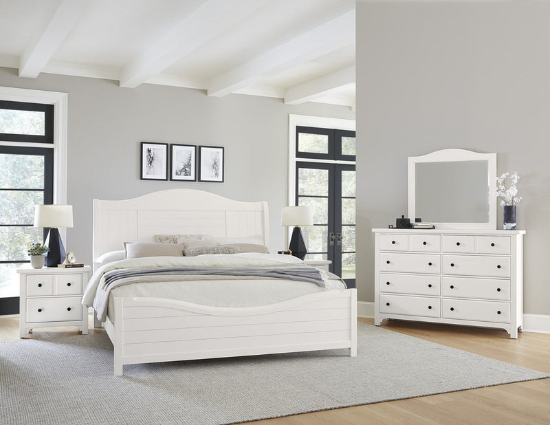 Vaughan Bassett Cool Farmhouse Nightstand in Soft White