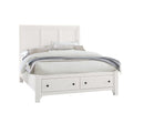 Vaughan Bassett Cool Farmhouse Panel King Bed with Storage in Soft White image