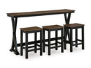 Wildenauer Counter Height Dining Table and 3 Barstools Set