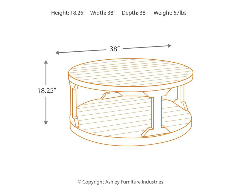 Rogness - Round Cocktail Table