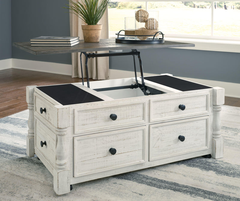 Havalance - Lift Top Cocktail Table With Storage Drawers