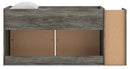 Frandern Loft Bed with Bookcase Storage