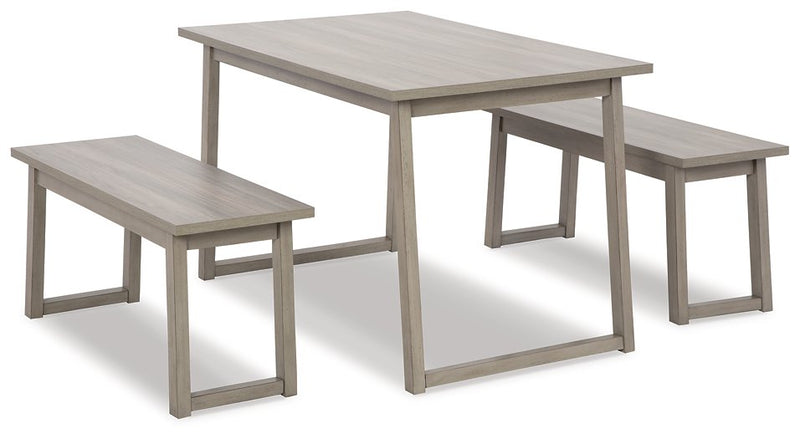 Loratti Dining Table and Benches (Set of 3)