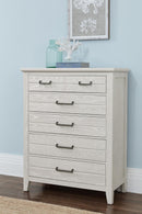 Vaughan-Bassett Passageways Oyster Grey 5 Drawer Chest in Oyster Grey