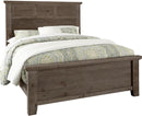 Vaughan-Bassett Sawmill King Louver Bed in Saddle Grey