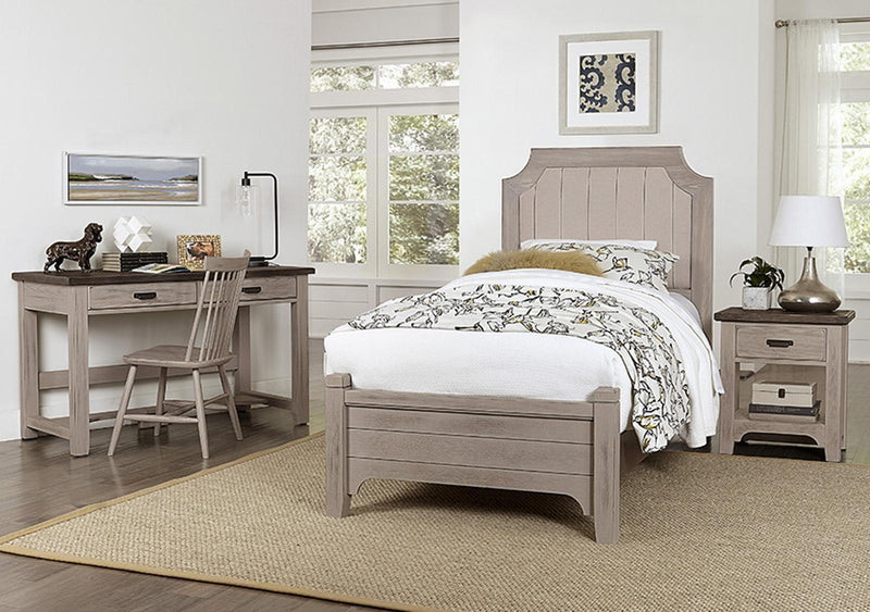 Vaughan-Bassett Bungalow Twin Upholstered Bed in Dover