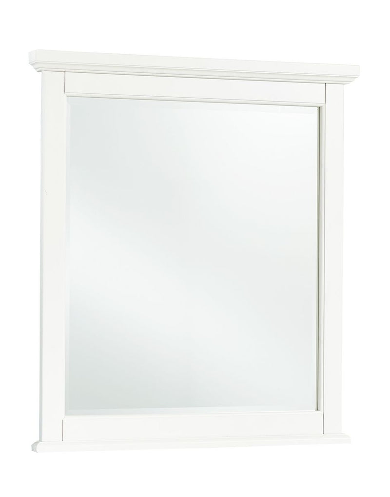Vaughan-Bassett Bonanza Small Landscape Mirror in Whitre image