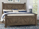 Vaughan Bassett Yosemite Cal King Panel Bed in Smoke
