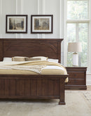 Vaughan Bassett Vista King Mansion Bed in Warm Cherry