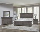 Vaughan Bassett Vista Queen Mansion Bed in Grey Oak