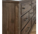 Vaughan-Bassett Cool Rustic 7 Drawer Dresser in Mink