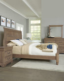 Vaughan Bassett Vista King Sleigh Bed in Natural Oak