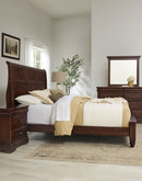 Vaughan Bassett Vista King Sleigh Bed in Warm Cherry