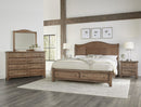Vaughan Bassett Cool Farmhouse Sleigh Queen Bed with Storage in Natural