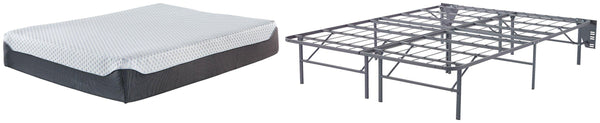 12 Inch Chime Elite Gray Queen Foundation with Mattress image