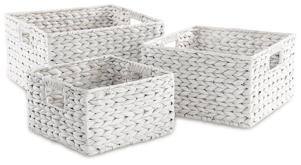 Elian Antique White Basket (Set of 3) image