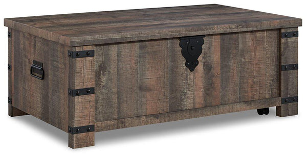 Hollum Rustic Brown Lift-Top Coffee Table image