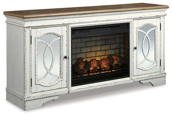 Realyn 74" TV Stand with Electric Fireplace image
