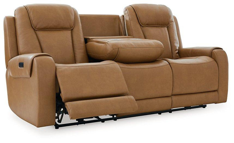 Card Player Cappuccino Power Reclining Sofa image
