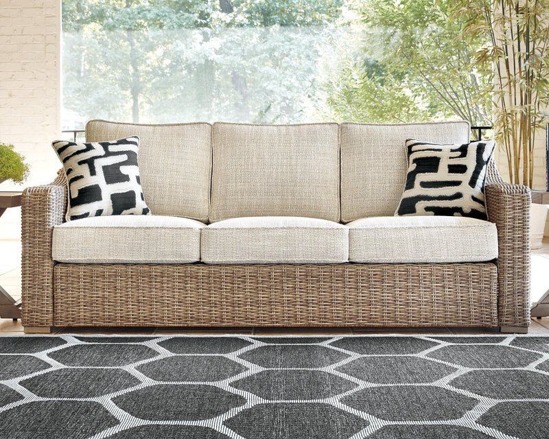 Beachcroft Beachcroft Nuvella Sofa with Coffee and End Table image
