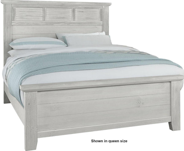 Vaughan-Bassett Sawmill King Louver Bed in Alabaster Two Tone image