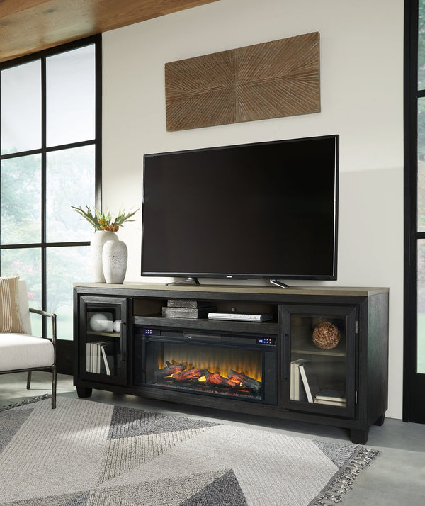 Foyland 83" TV Stand with Electric Fireplace image